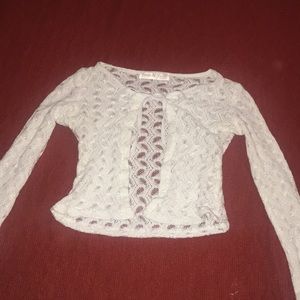 Vittoria Virini white tie up cardigan